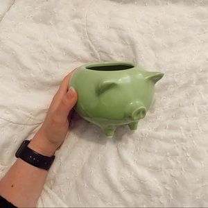green pig flower pot!